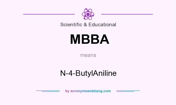 What does MBBA mean? It stands for N-4-ButylAniline