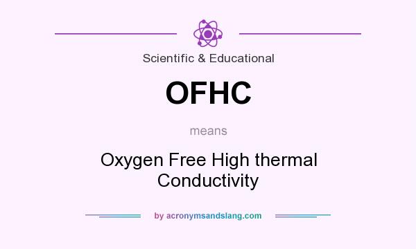 What does OFHC mean? It stands for Oxygen Free High thermal Conductivity