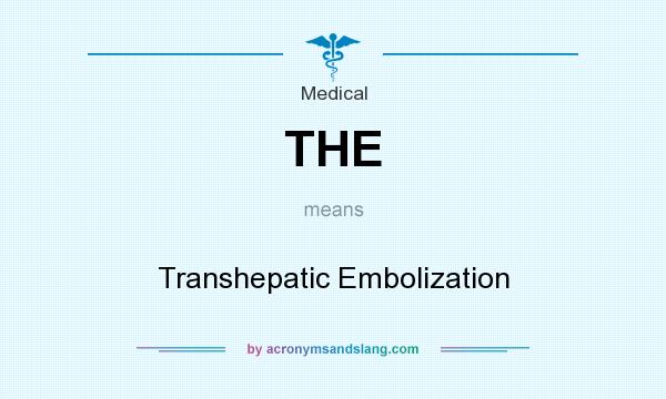 What does THE mean? It stands for Transhepatic Embolization