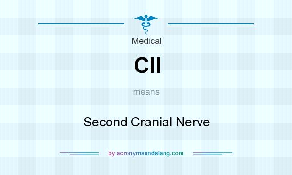 What does CII mean? It stands for Second Cranial Nerve