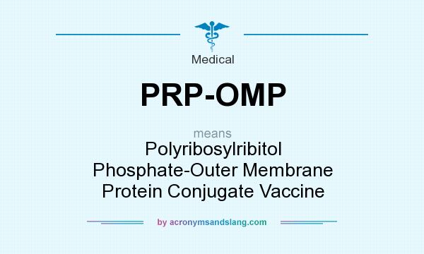 What does PRP-OMP mean? It stands for Polyribosylribitol Phosphate-Outer Membrane Protein Conjugate Vaccine