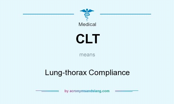 What does CLT mean? It stands for Lung-thorax Compliance