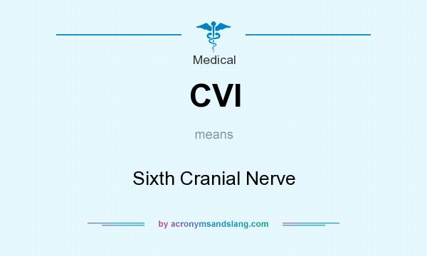 What does CVI mean? It stands for Sixth Cranial Nerve