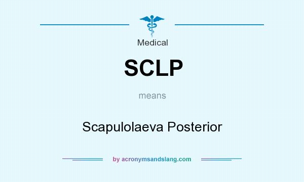 What does SCLP mean? It stands for Scapulolaeva Posterior