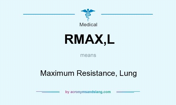 What does RMAX,L mean? It stands for Maximum Resistance, Lung