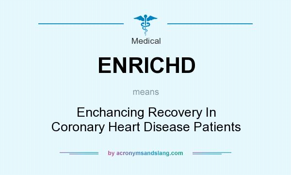 What does ENRICHD mean? It stands for Enchancing Recovery In Coronary Heart Disease Patients