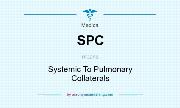 What does SPC mean? It stands for Systemic To Pulmonary Collaterals