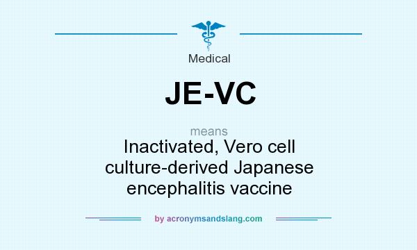 What does JE-VC mean? It stands for Inactivated, Vero cell culture-derived Japanese encephalitis vaccine