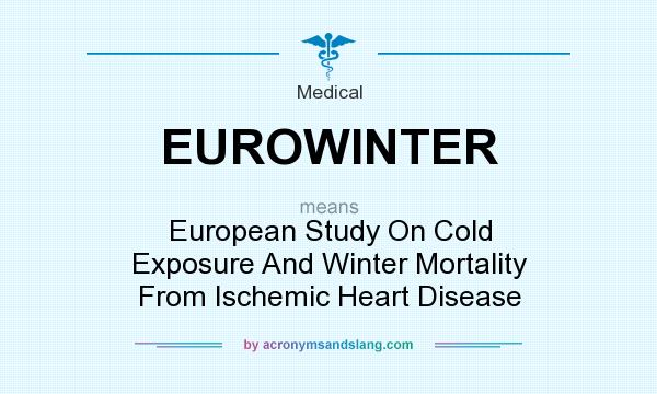 What does EUROWINTER mean? It stands for European Study On Cold Exposure And Winter Mortality From Ischemic Heart Disease