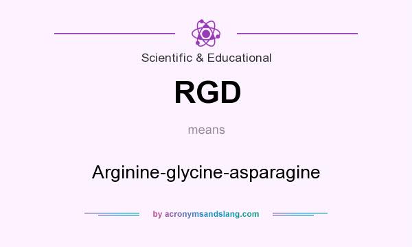 What does RGD mean? It stands for Arginine-glycine-asparagine