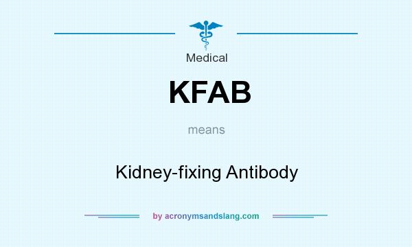 What does KFAB mean? It stands for Kidney-fixing Antibody