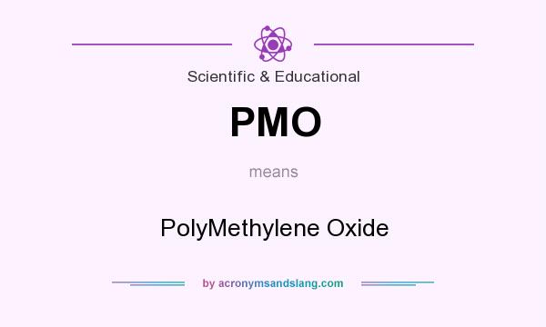 What does PMO mean? It stands for PolyMethylene Oxide