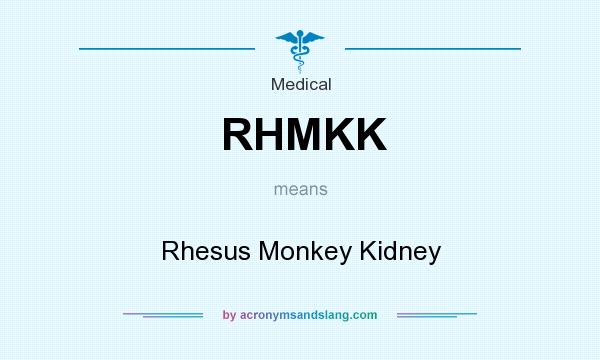 What does RHMKK mean? It stands for Rhesus Monkey Kidney