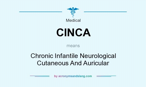 What does CINCA mean? It stands for Chronic Infantile Neurological Cutaneous And Auricular