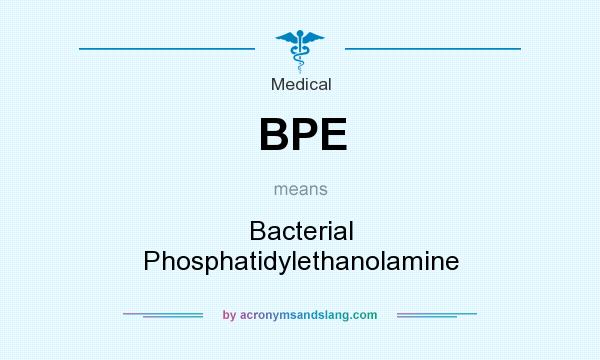 What does BPE mean? It stands for Bacterial Phosphatidylethanolamine
