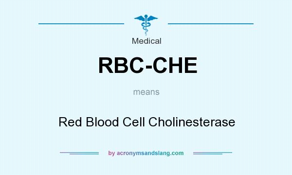 What does RBC-CHE mean? It stands for Red Blood Cell Cholinesterase