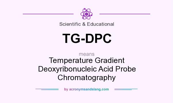 What does TG-DPC mean? It stands for Temperature Gradient Deoxyribonucleic Acid Probe Chromatography