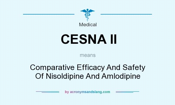 What does CESNA II mean? It stands for Comparative Efficacy And Safety Of Nisoldipine And Amlodipine