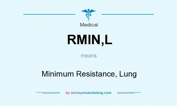 What does RMIN,L mean? It stands for Minimum Resistance, Lung