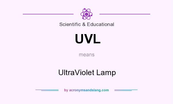 What does UVL mean? It stands for UltraViolet Lamp