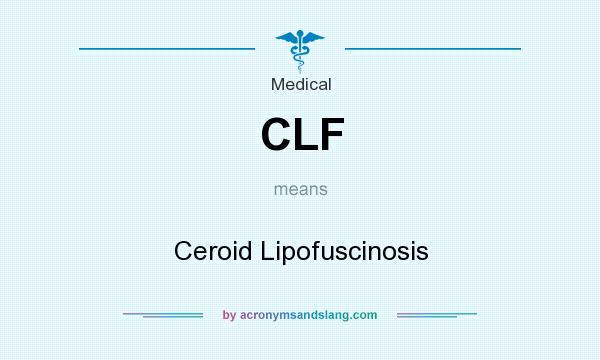 What does CLF mean? It stands for Ceroid Lipofuscinosis