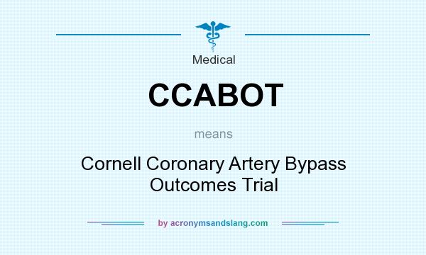 What does CCABOT mean? It stands for Cornell Coronary Artery Bypass Outcomes Trial