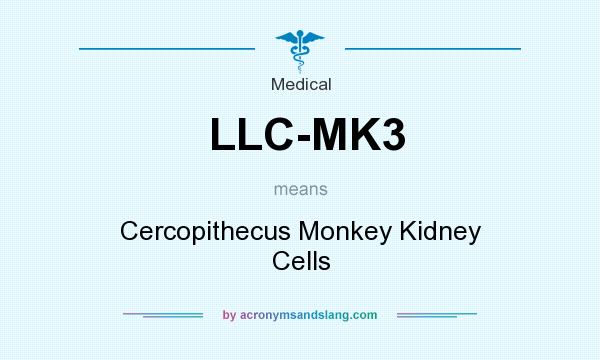 What does LLC-MK3 mean? It stands for Cercopithecus Monkey Kidney Cells