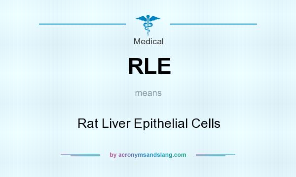 What does RLE mean? It stands for Rat Liver Epithelial Cells