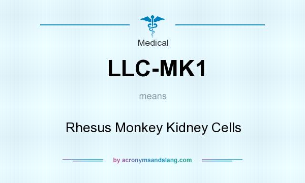 What does LLC-MK1 mean? It stands for Rhesus Monkey Kidney Cells