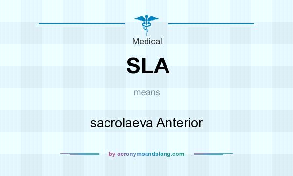 What does SLA mean? It stands for sacrolaeva Anterior