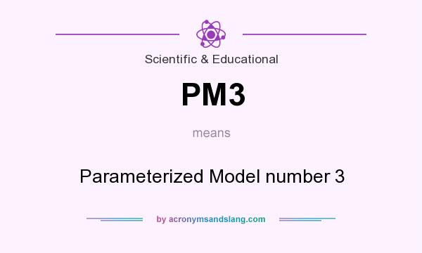 What does PM3 mean? It stands for Parameterized Model number 3