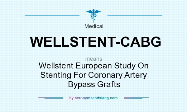 What does WELLSTENT-CABG mean? It stands for Wellstent European Study On Stenting For Coronary Artery Bypass Grafts