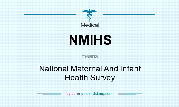 What does NMIHS mean? It stands for National Maternal And Infant Health Survey