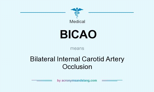 What does BICAO mean? It stands for Bilateral Internal Carotid Artery Occlusion