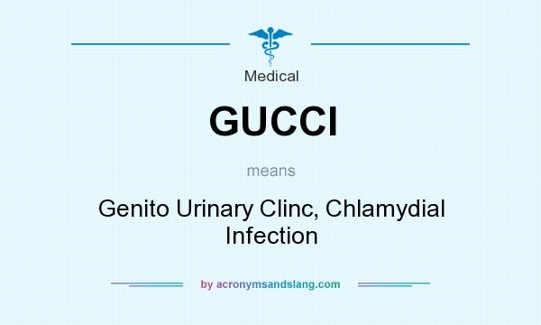 What does GUCCI mean? It stands for Genito Urinary Clinc, Chlamydial Infection