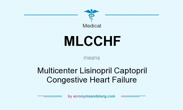 What does MLCCHF mean? It stands for Multicenter Lisinopril Captopril Congestive Heart Failure