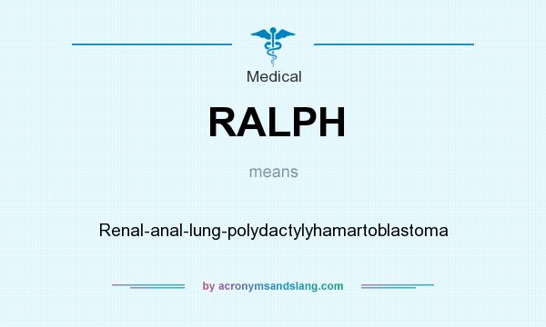 What does RALPH mean? It stands for Renal-anal-lung-polydactylyhamartoblastoma