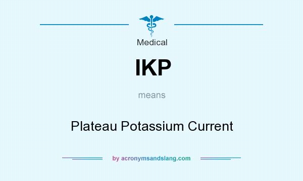 What does IKP mean? It stands for Plateau Potassium Current