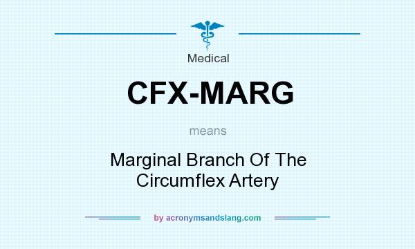 What does CFX-MARG mean? It stands for Marginal Branch Of The Circumflex Artery
