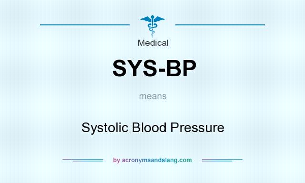 What does SYS-BP mean? It stands for Systolic Blood Pressure
