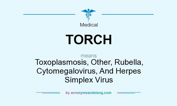 What does TORCH mean? It stands for Toxoplasmosis, Other, Rubella, Cytomegalovirus, And Herpes Simplex Virus