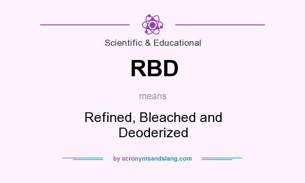 What does RBD mean? It stands for Refined, Bleached and Deoderized