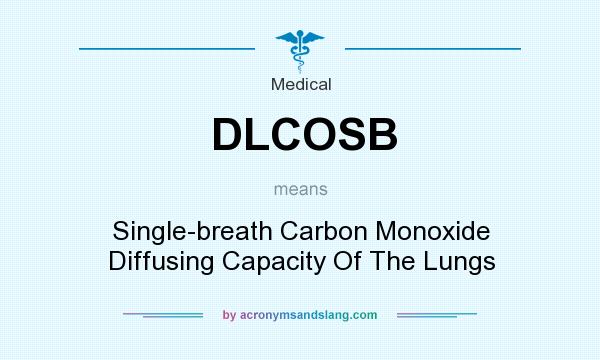 What does DLCOSB mean? It stands for Single-breath Carbon Monoxide Diffusing Capacity Of The Lungs