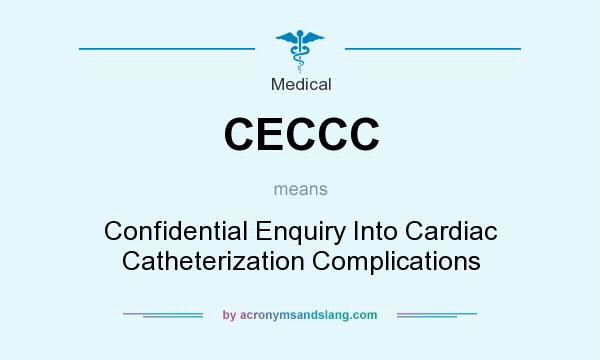 What does CECCC mean? It stands for Confidential Enquiry Into Cardiac Catheterization Complications