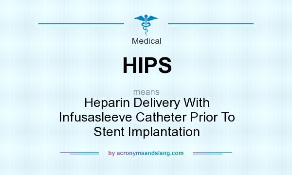 What does HIPS mean? It stands for Heparin Delivery With Infusasleeve Catheter Prior To Stent Implantation