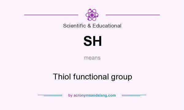What does SH mean? It stands for Thiol functional group
