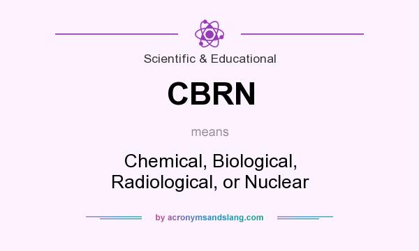 What does CBRN mean? It stands for Chemical, Biological, Radiological, or Nuclear