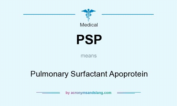What does PSP mean? It stands for Pulmonary Surfactant Apoprotein