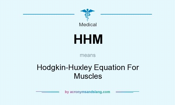 What does HHM mean? It stands for Hodgkin-Huxley Equation For Muscles