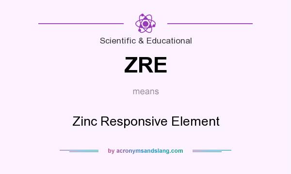 What does ZRE mean? It stands for Zinc Responsive Element